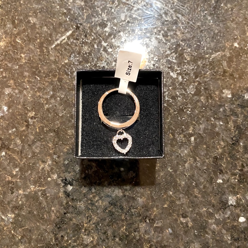 Stylish Heart Charm ring